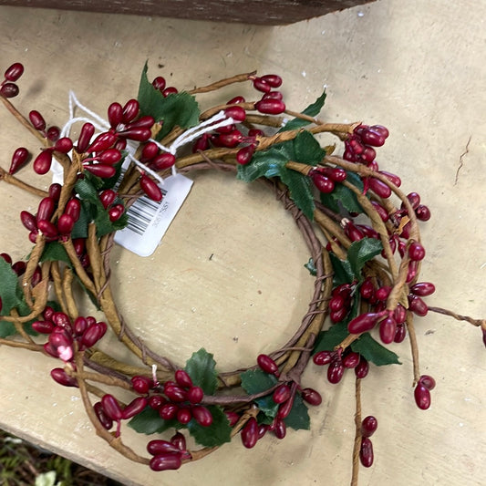 Beaded Small Wreath - Burgundy