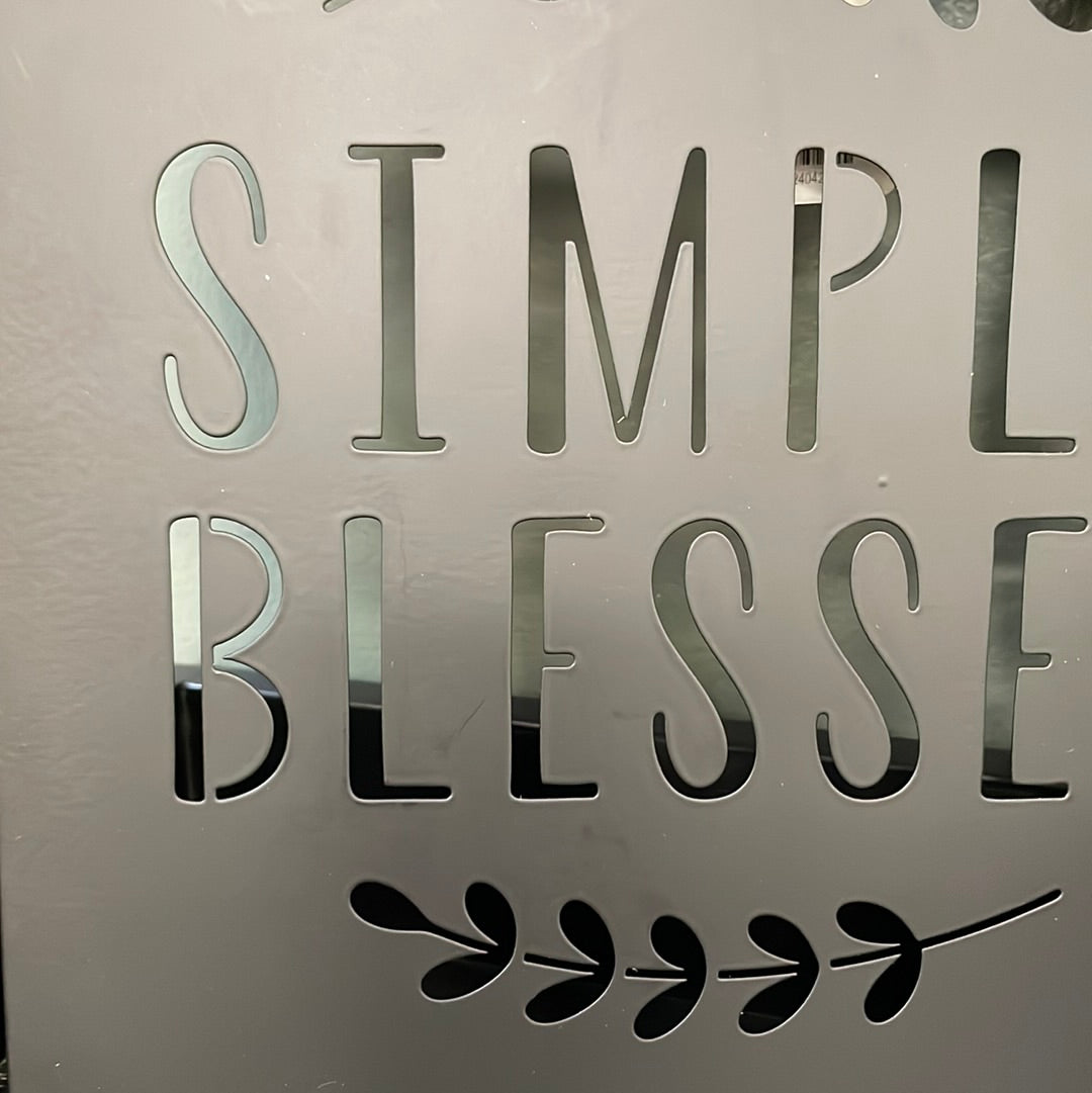 Simply Blessed Metal Sign