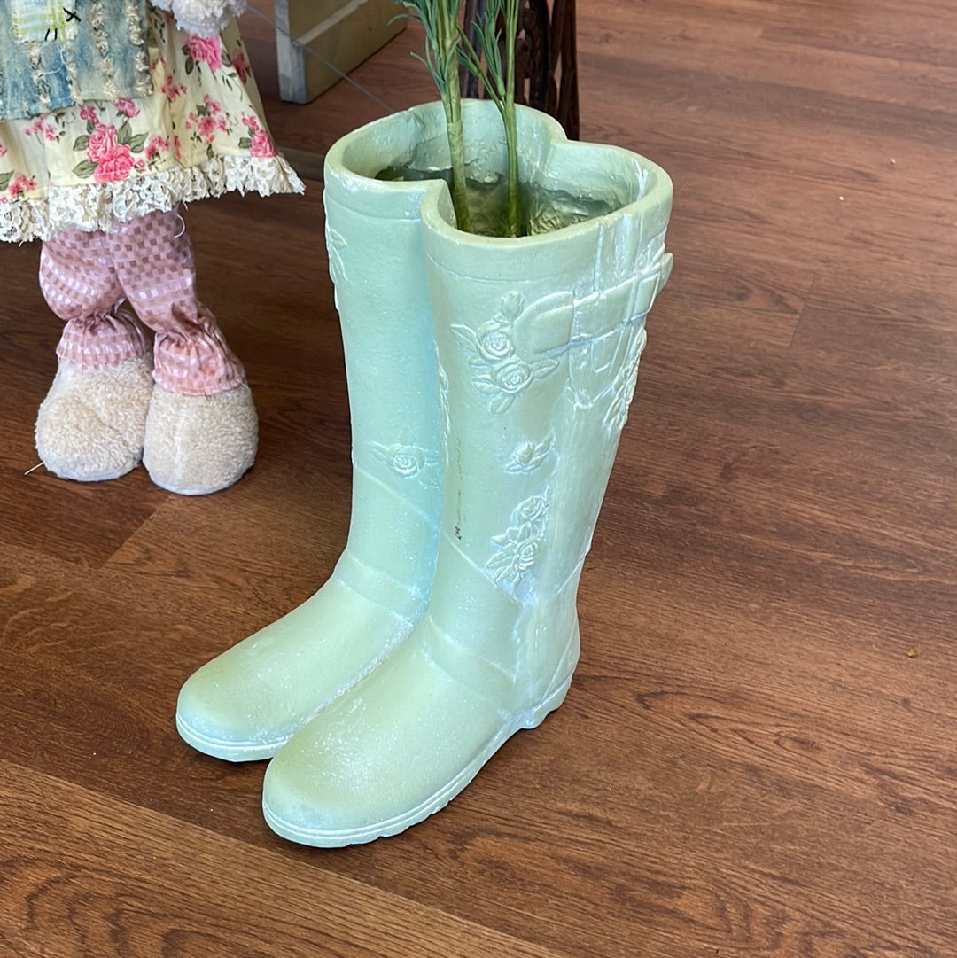 Green Rain Boot Container