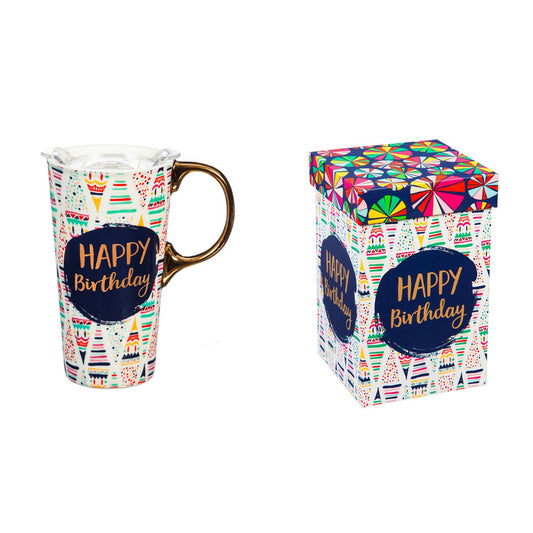 Ceramic BIRTHDAY Travel Cup w/gift box